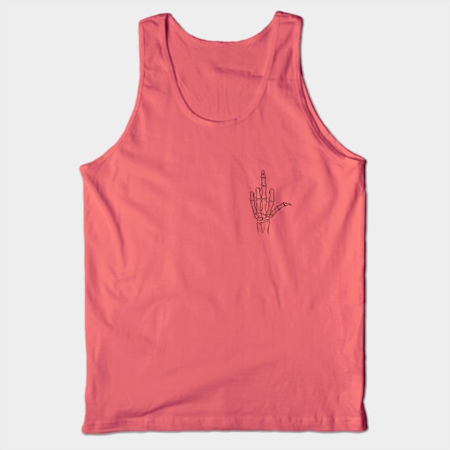 Cute Skeleton Hand Tank Top by Naimly